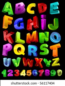 full alphabet with numerals