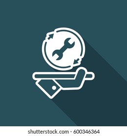 Full assistance services - Vector web icon