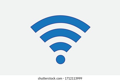 Full attracting wifi sign. Vector drawing.