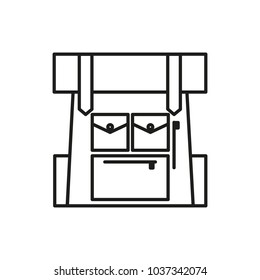Full Backpack Adventure Thin Line Icon Symbol Illustration Design