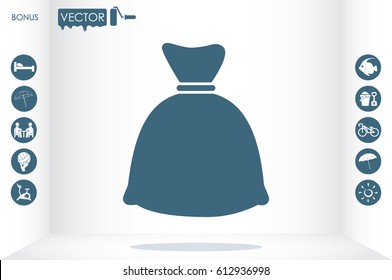 full bag icon vector illustration EPS 10