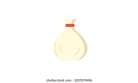 Full bag isolated vector illustration