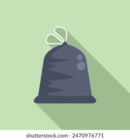 Icono de basura de Vector plano. Basura ecológica. Bin junk full sack