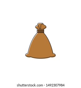 Full bag vector icon symbol isolated on white background