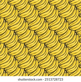 full banana food pattern vector design background