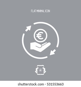 Full banking services - Euro - Vector web icon