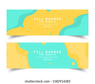 Full banner for website modern art design fluid wave flow line style with space. vector illustration