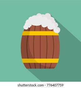 Full barrel icon. Flat illustration of full barrel vector icon for web