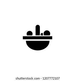 Full basket icon. Full basket vector illustration on white background for web and apps.