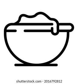 Full bathtub icon. Outline full bathtub vector icon for web design isolated on white background