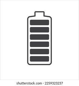vector de icono de carga de batería completa, ilustración, símbolo