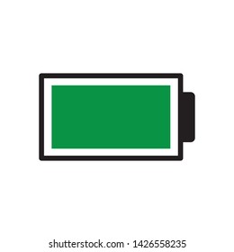 Full Battery charge vector icon. Energy symbol.