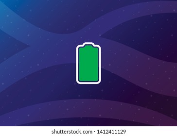 Full Battery Charging Smartphone Fully Charged Vector Illustration