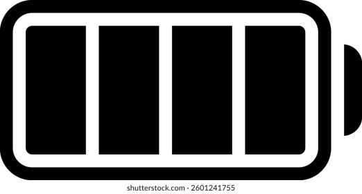 full battery glyph icon illustration vector