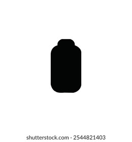 Full Battery icon. Black, minimalist icon isolated on white background.