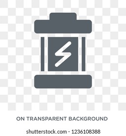 Full battery icon. Full battery design concept from  collection. Simple element vector illustration on transparent background.