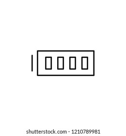 full battery icon. Element of simple web icon. Thin line icon for website design and development, app development. Premium icon