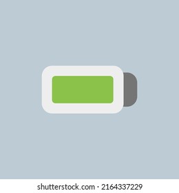Full battery icon in flat style about essentials, use for website mobile app presentation