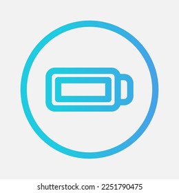 Full battery icon in gradient style about essentials, use for website mobile app presentation