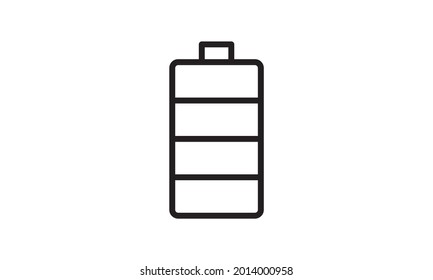 Icono de batería completa aislado eps10 imagen vectorial