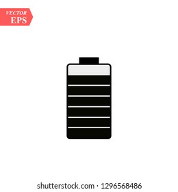 full battery icon isolated on white background