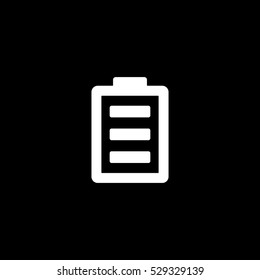 full battery icon, isolated, white background