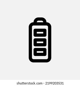 Full battery icon in line style about camera, use for website mobile app presentation