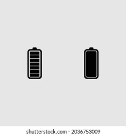 full battery icon set isolated vector illustration
