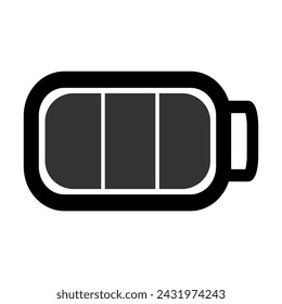 Full battery icon vector. Editable and changeable color.