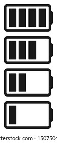 Full Battery Icon Vector Illustration Design, Flat Battery Icon - Vector
