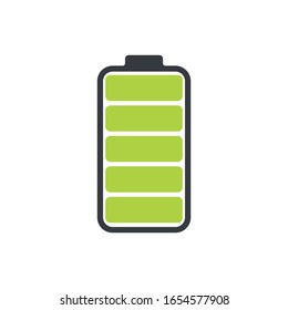Ganzes Batteriesymbol, Vektorillustration-Illustration einzeln auf weißem Hintergrund