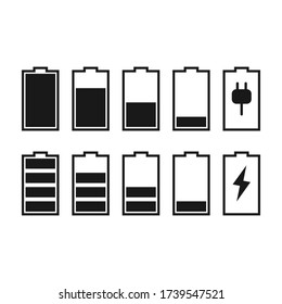 Set Icons Information State Battery Set Stock Vector (Royalty Free ...