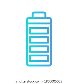 Full Battery icon vector illustration in gradient style about multimedia for any projects, use for website mobile app presentation