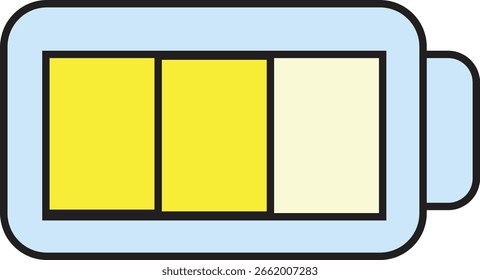 Full Battery Icon Vector Illustration – Green Energy Power Symbol for Device, Technology, and Charging Design Projects