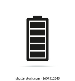 full battery icon vector on white background eps10