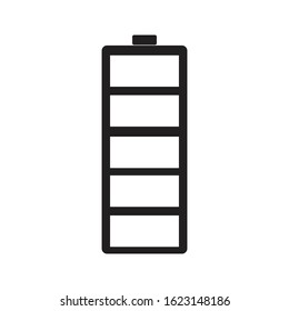 full battery icon vector on white background