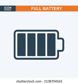 símbolo vectorial de icono de batería completa