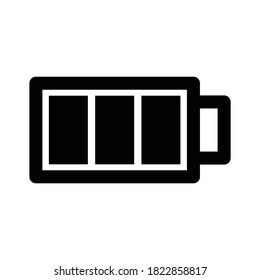 icono de diseño de línea de batería completa