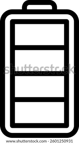full battery line icon illustration vector