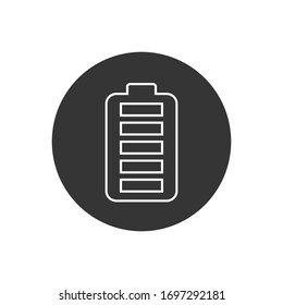 Full battery line icon vector