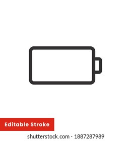 Full battery line icon for web template and app. Editable stroke vector illustration design on white background. EPS 10