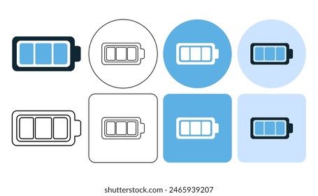 energía de la batería completa símbolo de la señal de energía diseño ui y ux, glifos e icono de línea de trazo	
