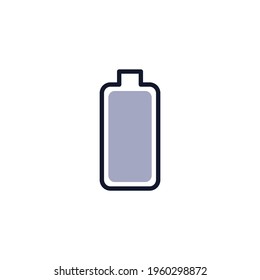 Full battery status flat icon, battery charging level vector sign, colorful pictogram isolated on white. Symbol, logo illustration. Flat style design