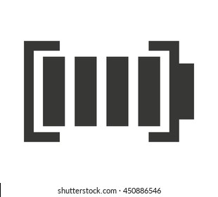 full Battery status isolated icon design, vector illustration  graphic 
