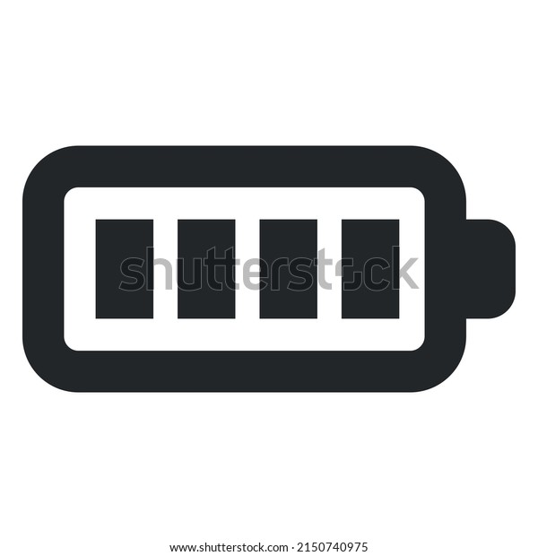 Full Battery\
Stroke Icon. High quality\
vector