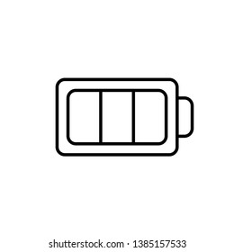 Full Battery Stroke Vector Icon