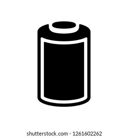 Full battery, technology icon. Black icon on white background