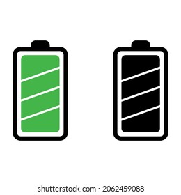 Full battery vector icon for apps and web sites