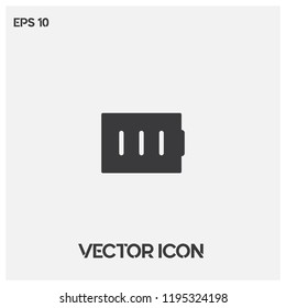 Full battery vector icon illustration.Flat battery icon vector.Premium quality.