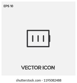Full battery vector icon illustration.Premium quality.